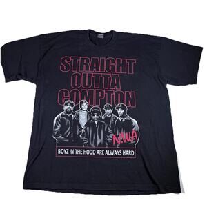 NWA Straight Outta Compton T-Shirt 3XL Black Graphic Tee Made in USA Rap Vintage